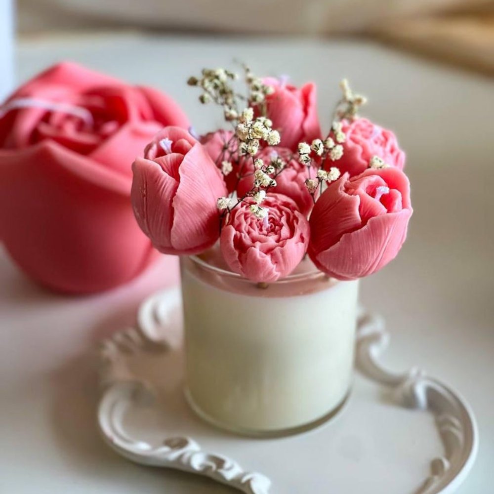 Candle Making Austin - 2pcs Tulip Austin Silicone Candle Molds