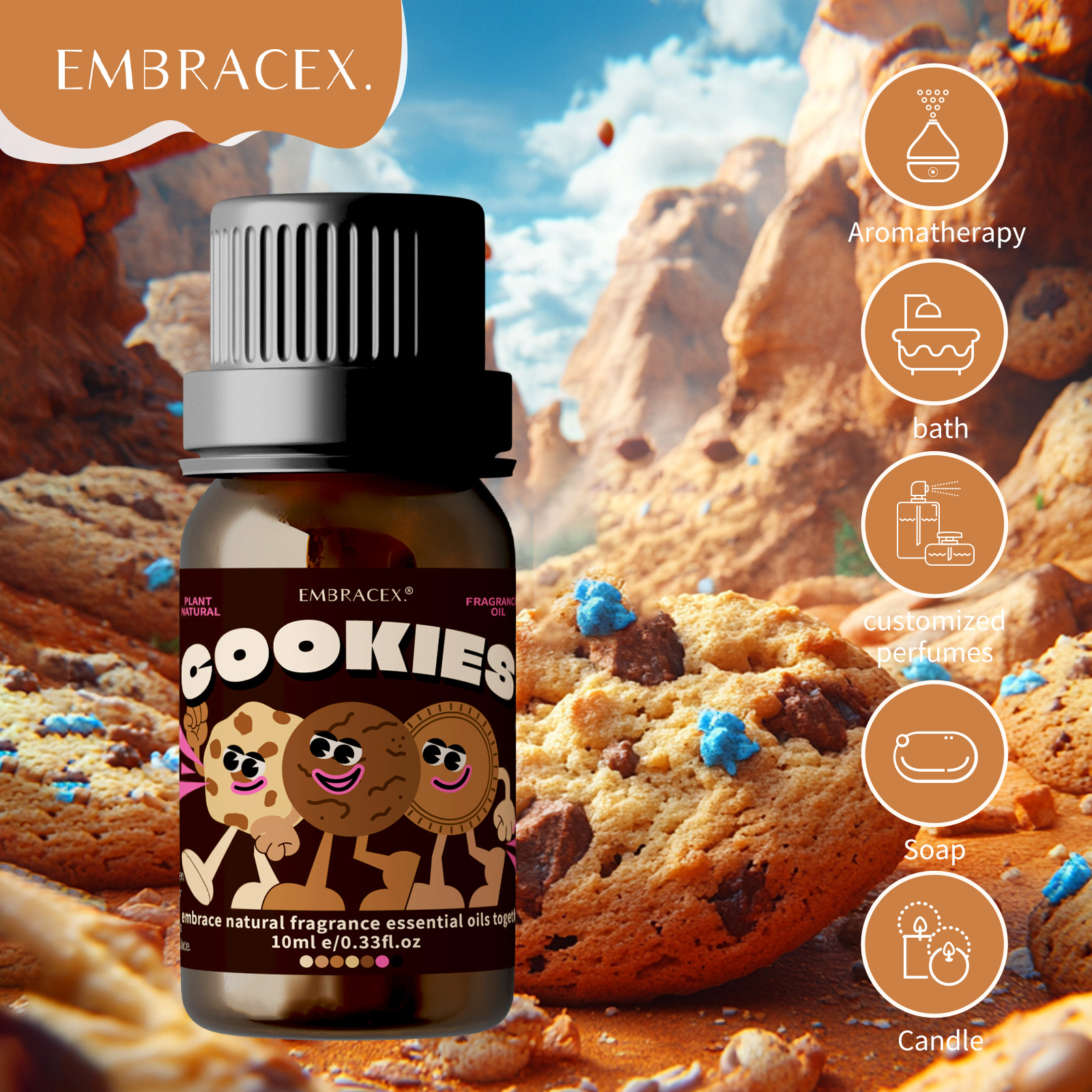 Candle Making Fragrances - 10ml Cookies Perfume Cookies Fragrance Essential