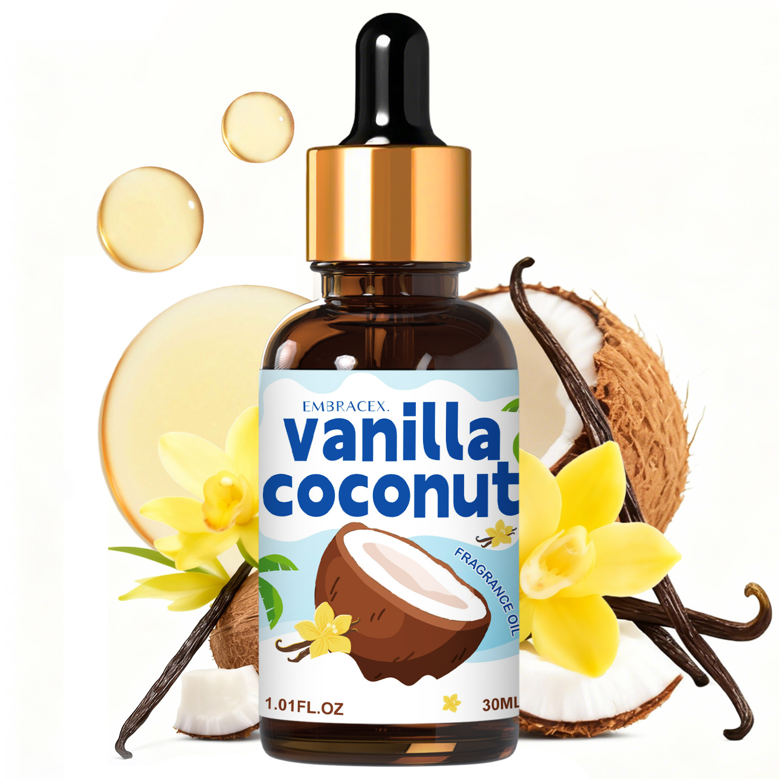 Candle Making Fragrances - 30ml Vanilla Coconut Essential Oil Massage