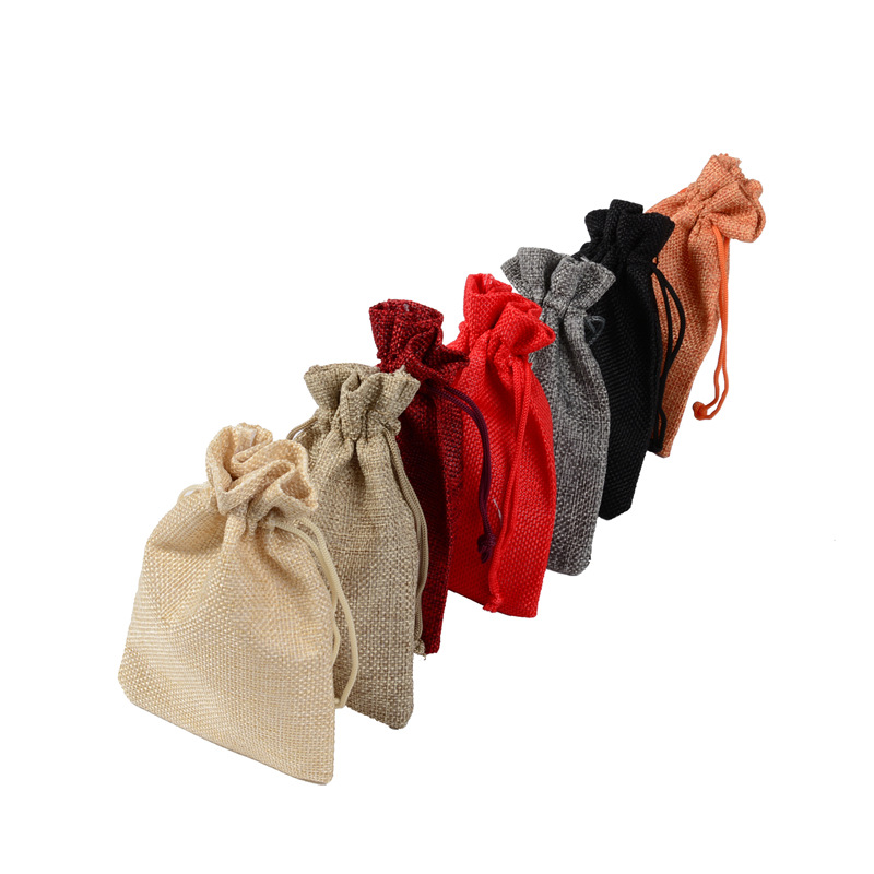 Jute Bag Packaging - 50Pcs/Lot 8×10cm jute bags jute pouches
