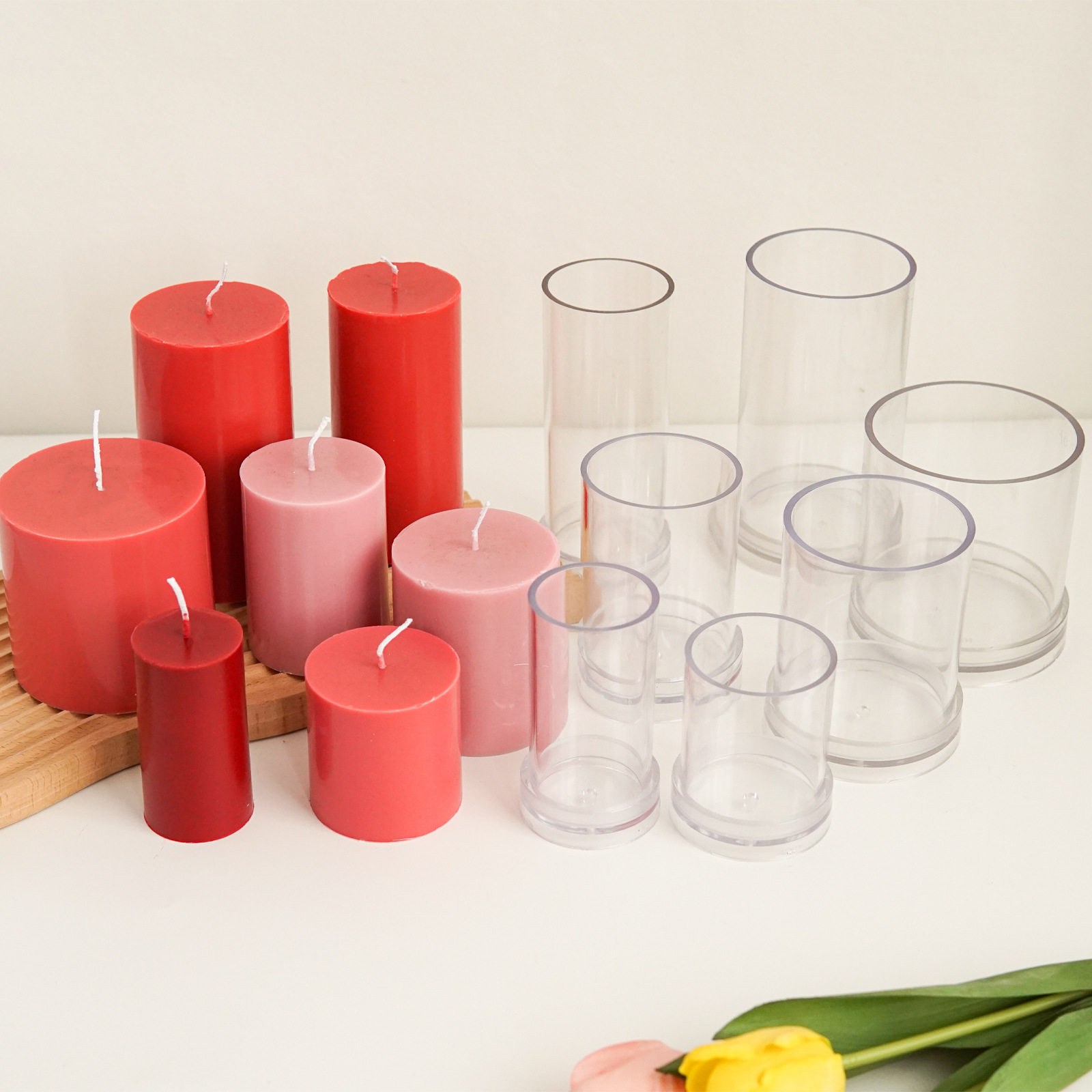 Candle Making At Home - Various 3D Cylindrical Candle Mould Plastics