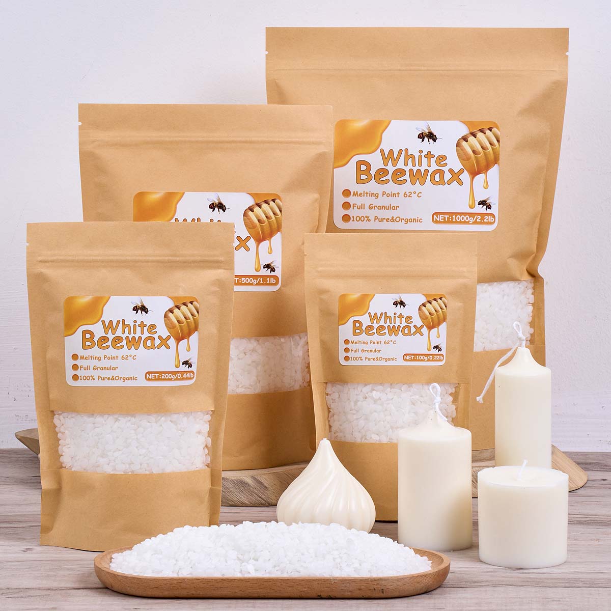 Candle Making With Beeswax - 1000g White Beeswax DIY Candle Making