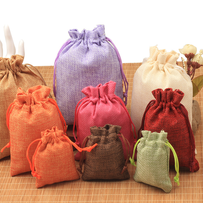 10pcs Burlap & Jute Drawstring - огляд і ціна Jute Bag Packaging