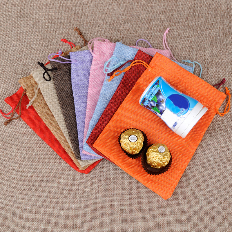 10pcs Burlap & Jute Drawstring - огляд і ціна Jute Bag Packaging