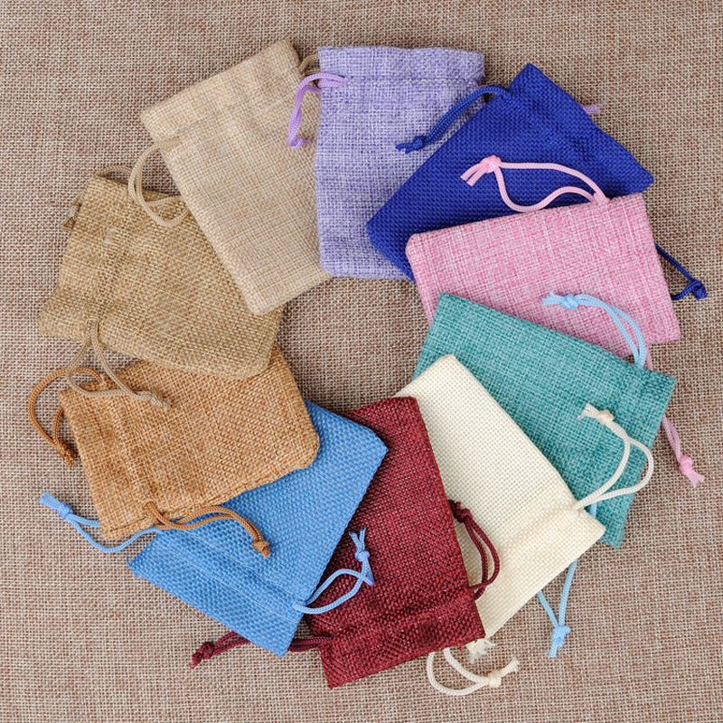 10pcs Burlap & Jute Drawstring - огляд і ціна Jute Bag Packaging