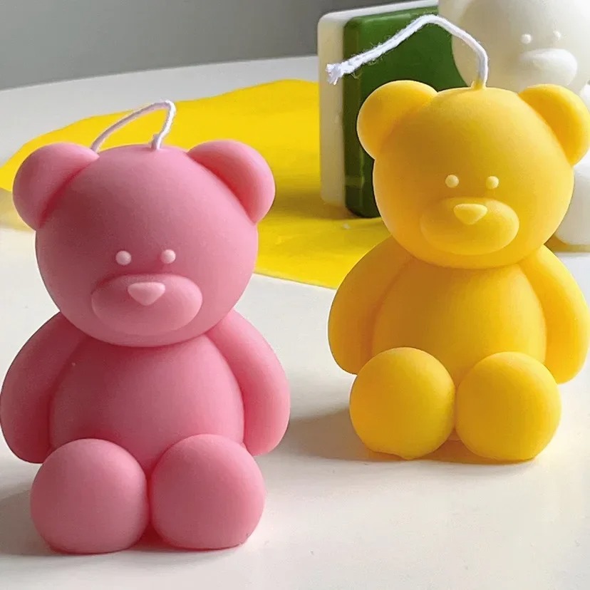 3D Cute Cartoon Bear Silicone  - огляд і ціна Candle Making At Home
