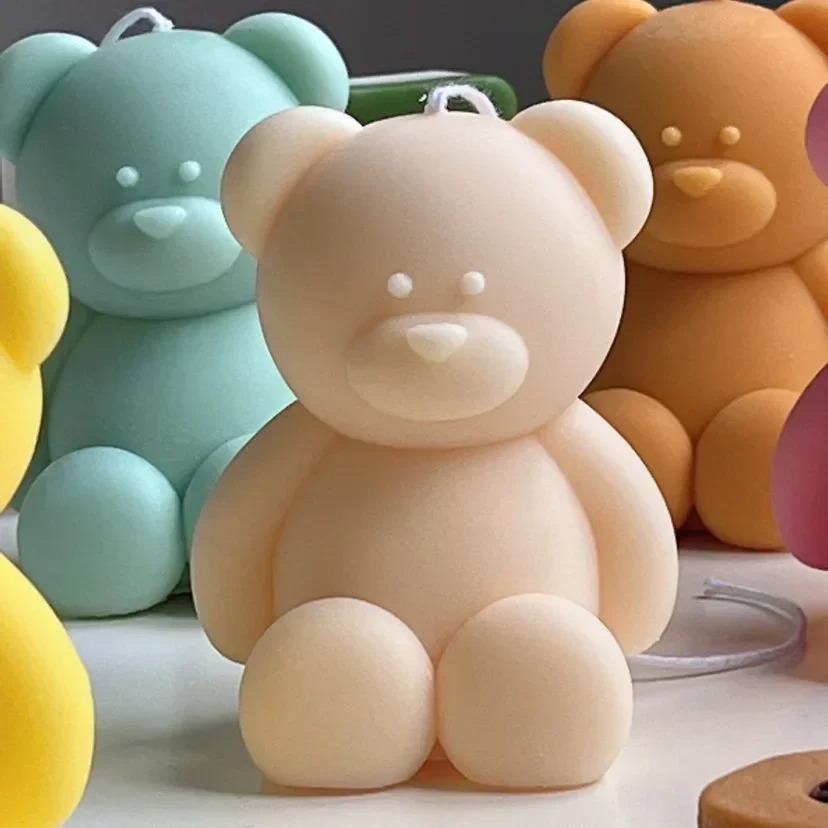 3D Cute Cartoon Bear Silicone  - огляд і ціна Candle Making At Home