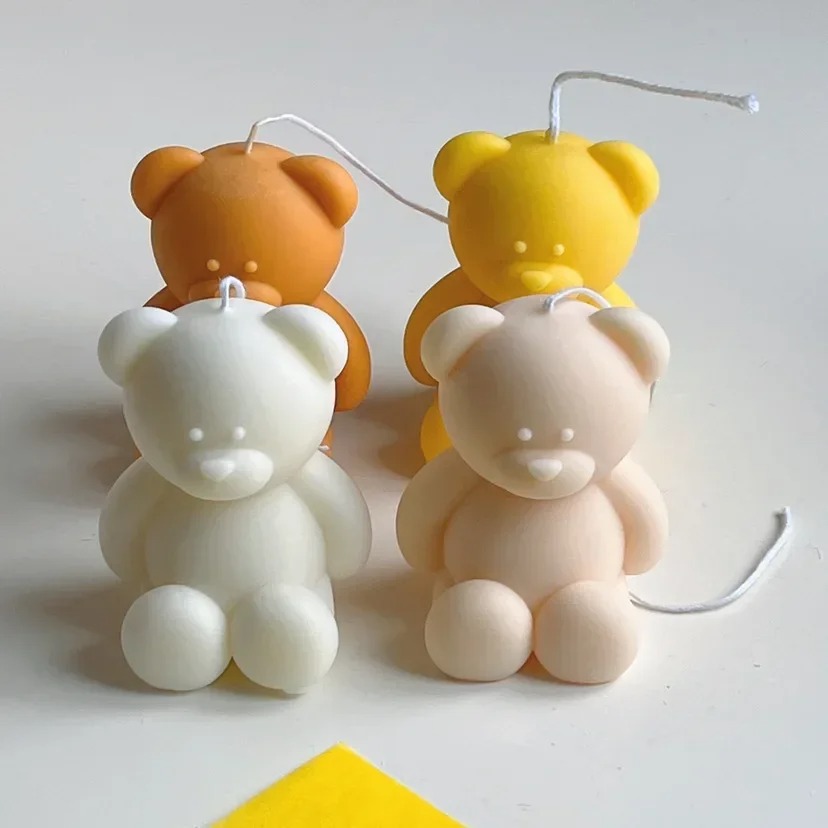 3D Cute Cartoon Bear Silicone  - огляд і ціна Candle Making At Home