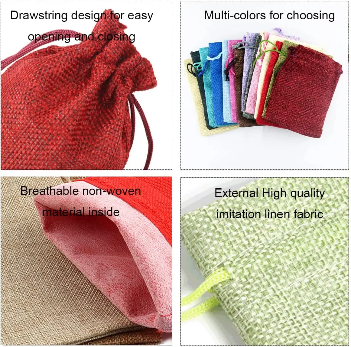 10/5Pcs Jute Drawstring Natura - огляд і ціна Jute Bag Packaging