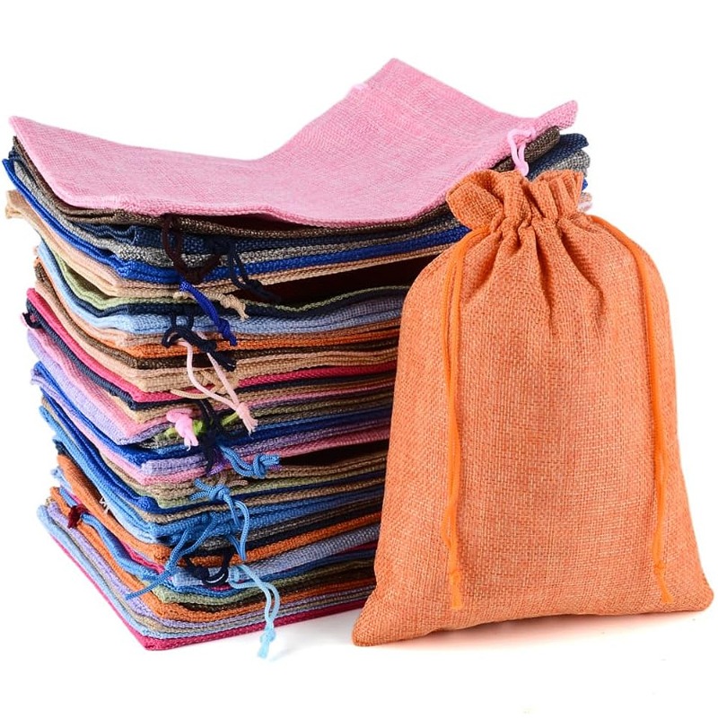 50pcs 13X18CM/10X14CM/9X12CM/7 - огляд і ціна Jute Bag Packaging