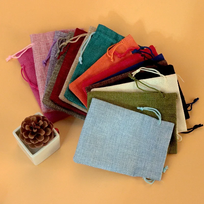 50pcs 13X18CM/10X14CM/9X12CM/7 - огляд і ціна Jute Bag Packaging