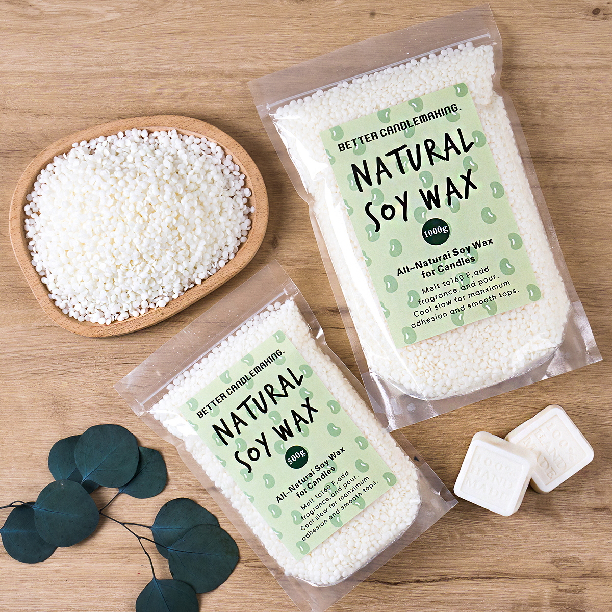 500g/1000g Natural Soy Wax DIY - огляд і ціна Candle Making Soy Wax