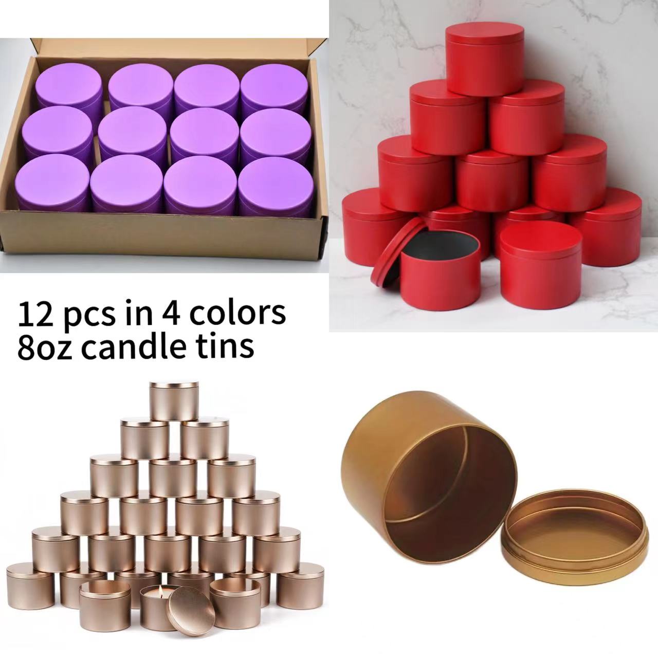 12pcs 4oz Metal Candle Tins wi - огляд і ціна Candle Making At Home
