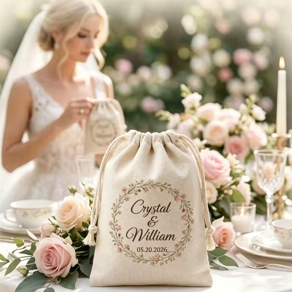 50pcs Custom Logo Wedding Gift - огляд і ціна Jute Bag Packaging