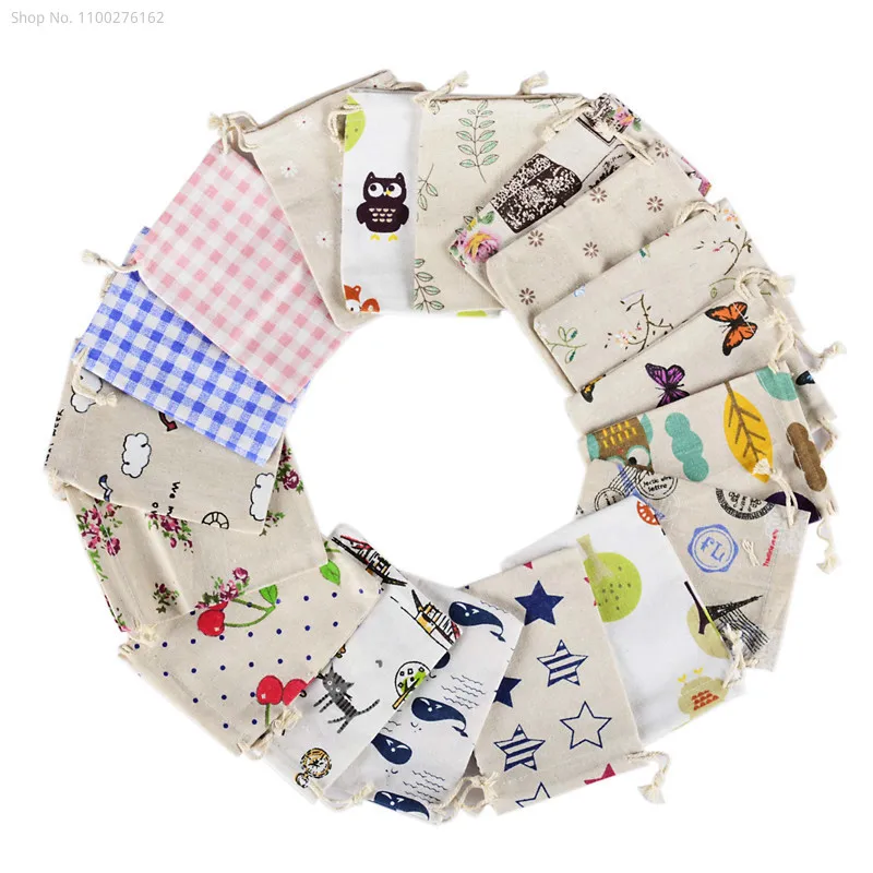 100pcs Small Cloth Bag Cotton  - огляд і ціна Jute Bag Packaging