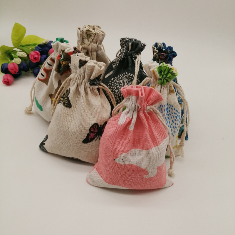 100pcs Pattern Style Jewelry S - огляд і ціна Jute Bag Packaging