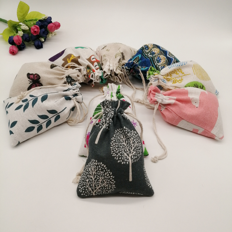 100pcs Pattern Style Jewelry S - огляд і ціна Jute Bag Packaging