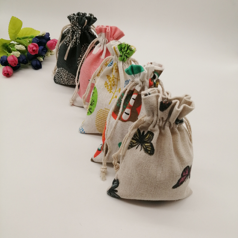 100pcs Pattern Style Jewelry S - огляд і ціна Jute Bag Packaging