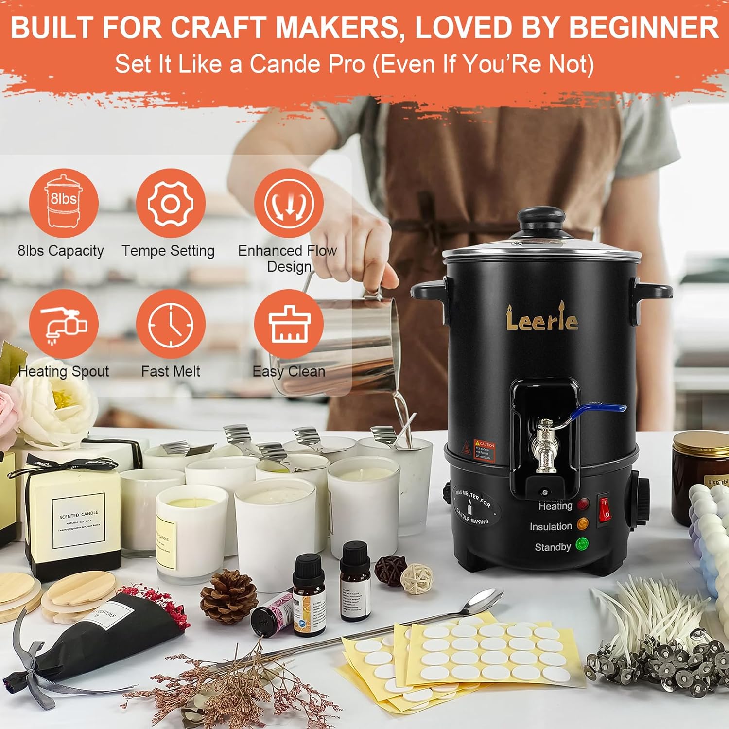 8Lbs Electric Wax Melter for C - огляд і ціна Candle Making Diy