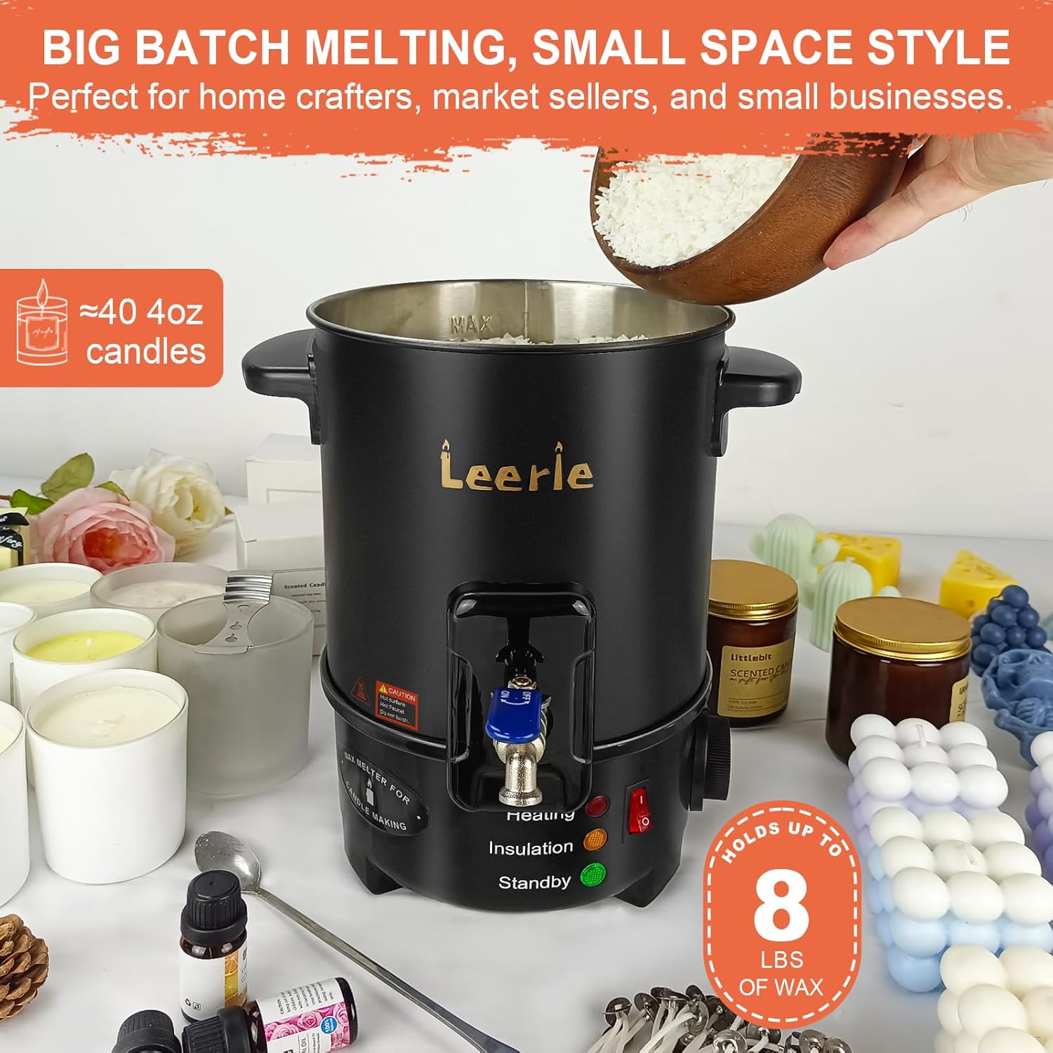 8Lbs Electric Wax Melter for C - огляд і ціна Candle Making Diy
