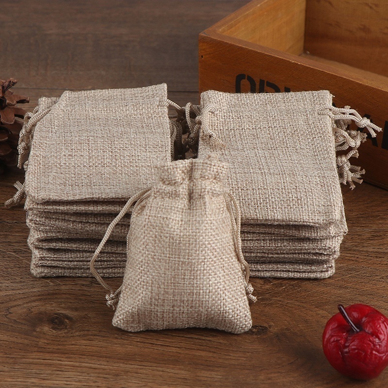 50PCS 13X18/10X15/9X12/7X9CM D - огляд і ціна Jute Bag Packaging