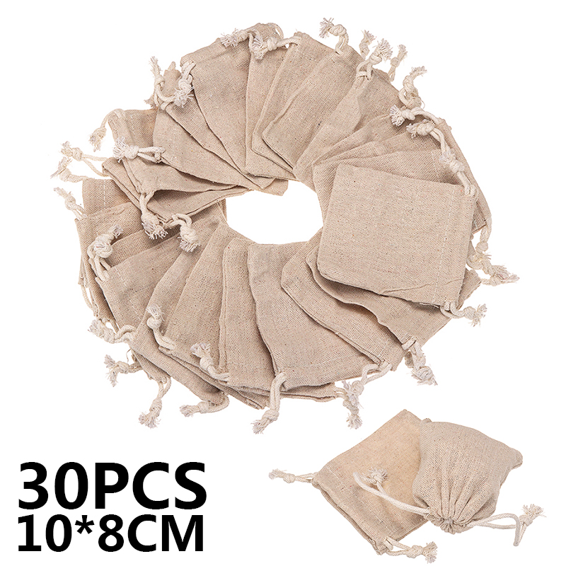 30Pcs Small Linen Bags Pouch J - огляд і ціна Jute Bag Packaging