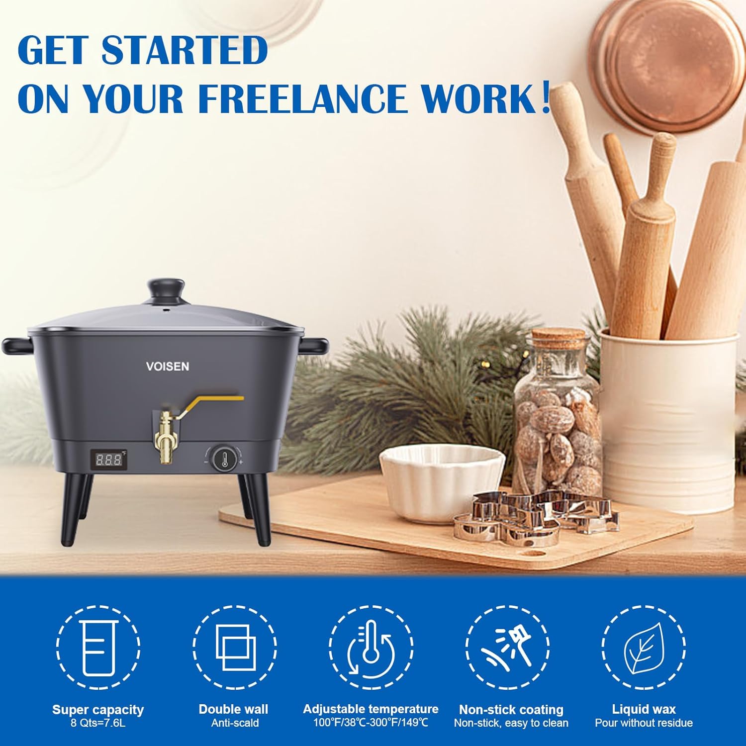8Qt Electric Wax Melter for Ca - огляд і ціна Candle Making Soy Wax