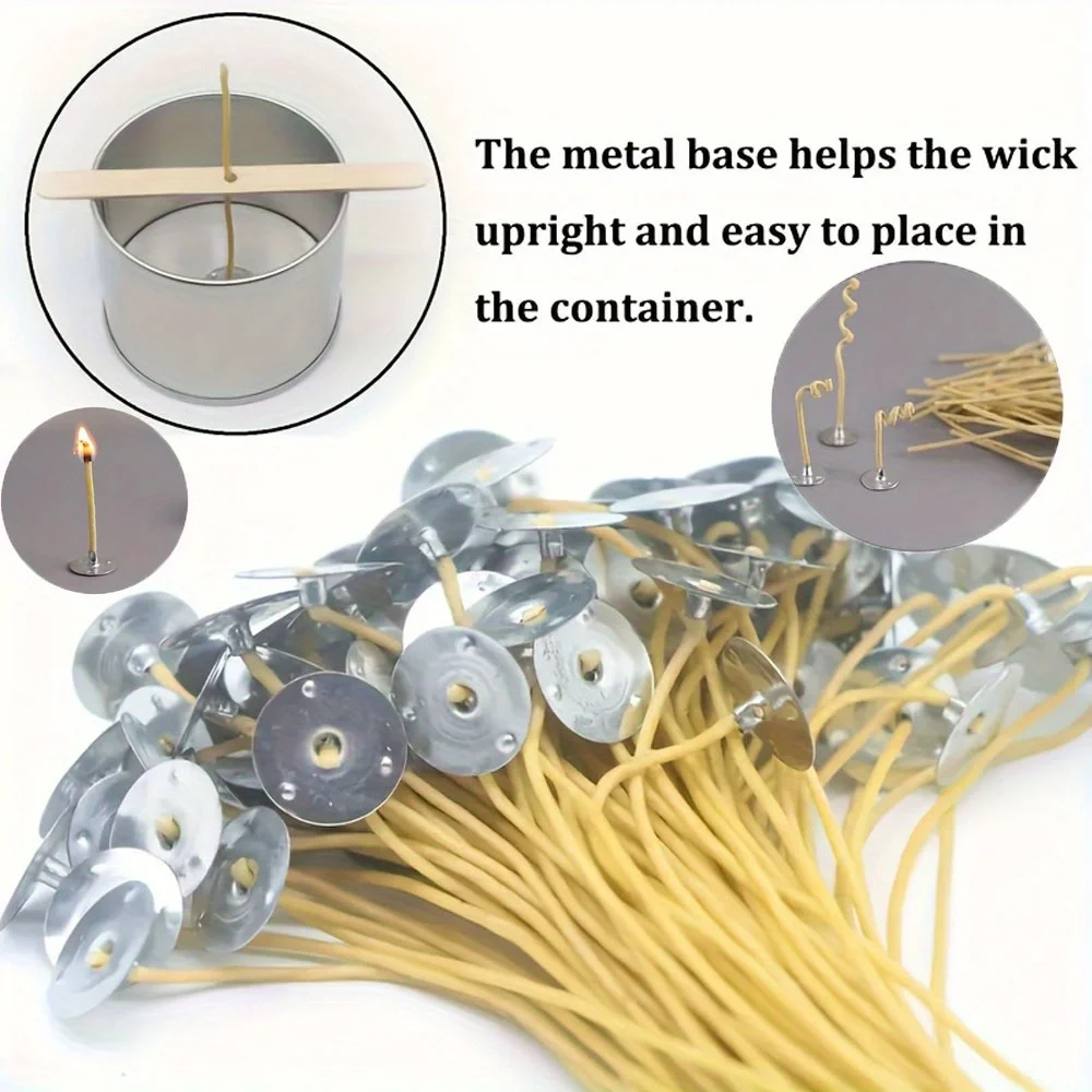Candle Wicks 50 PCS 8 Inch Hem - огляд і ціна Candle Making With Beeswax