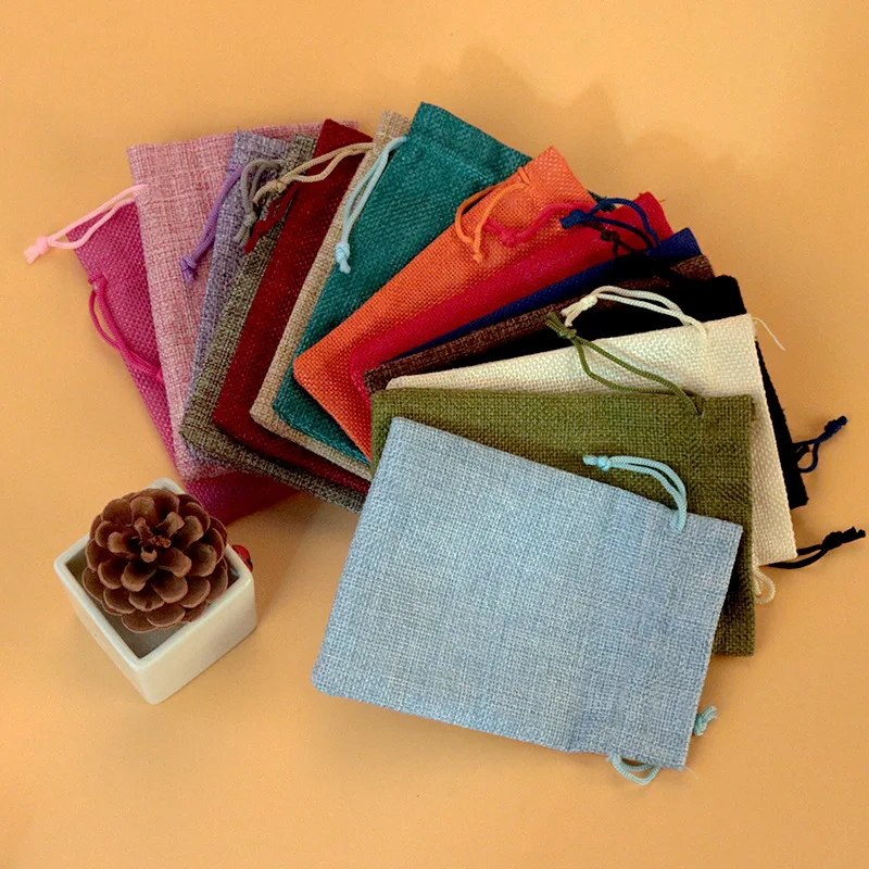 50pc/lot 7x9 9x12 10x14 13x18  - огляд і ціна Jute Bag Packaging