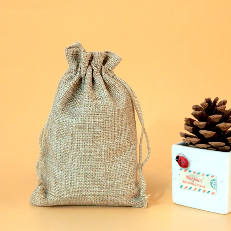 50pc/lot 7x9 9x12 10x14 13x18  - огляд і ціна Jute Bag Packaging