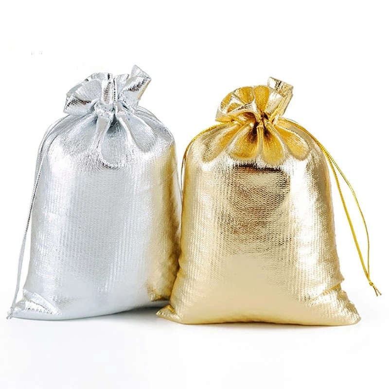 50Pcs/lot 7x9cm 9x12cm Gold Co - огляд і ціна Jute Bag Packaging
