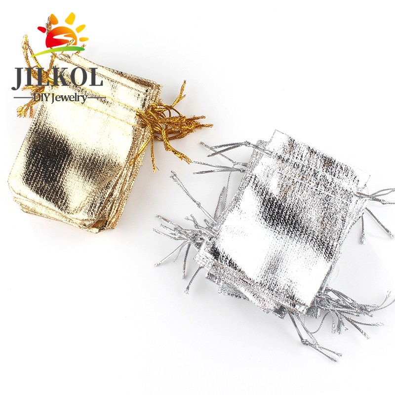 50Pcs/lot 7x9cm 9x12cm Gold Co - огляд і ціна Jute Bag Packaging