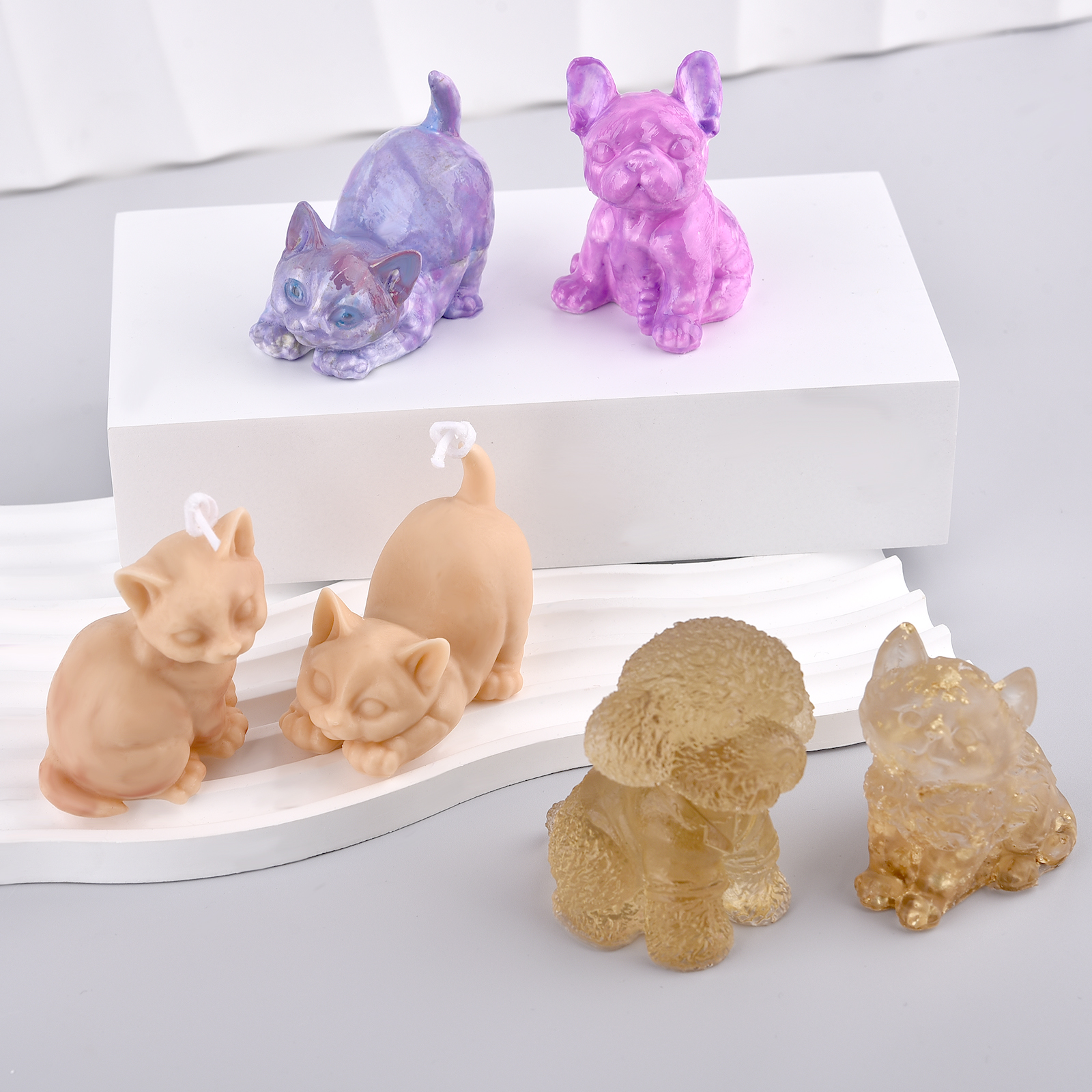 3D Dogs Cats Silicone Mold For - огляд і ціна Candle Making Diy
