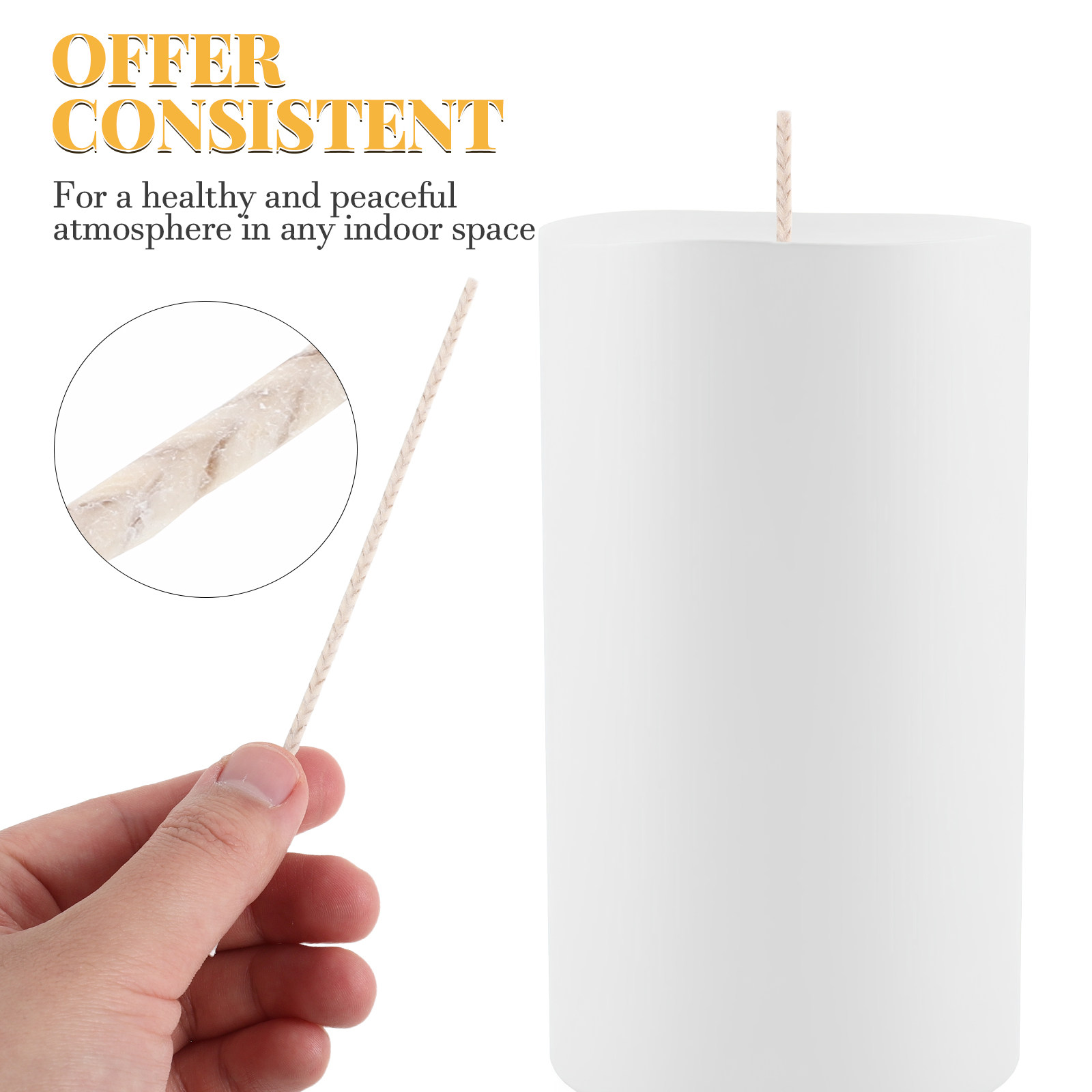 100Pcs Cotton Paper Wicks 15Cm - огляд і ціна Candle Making With Beeswax