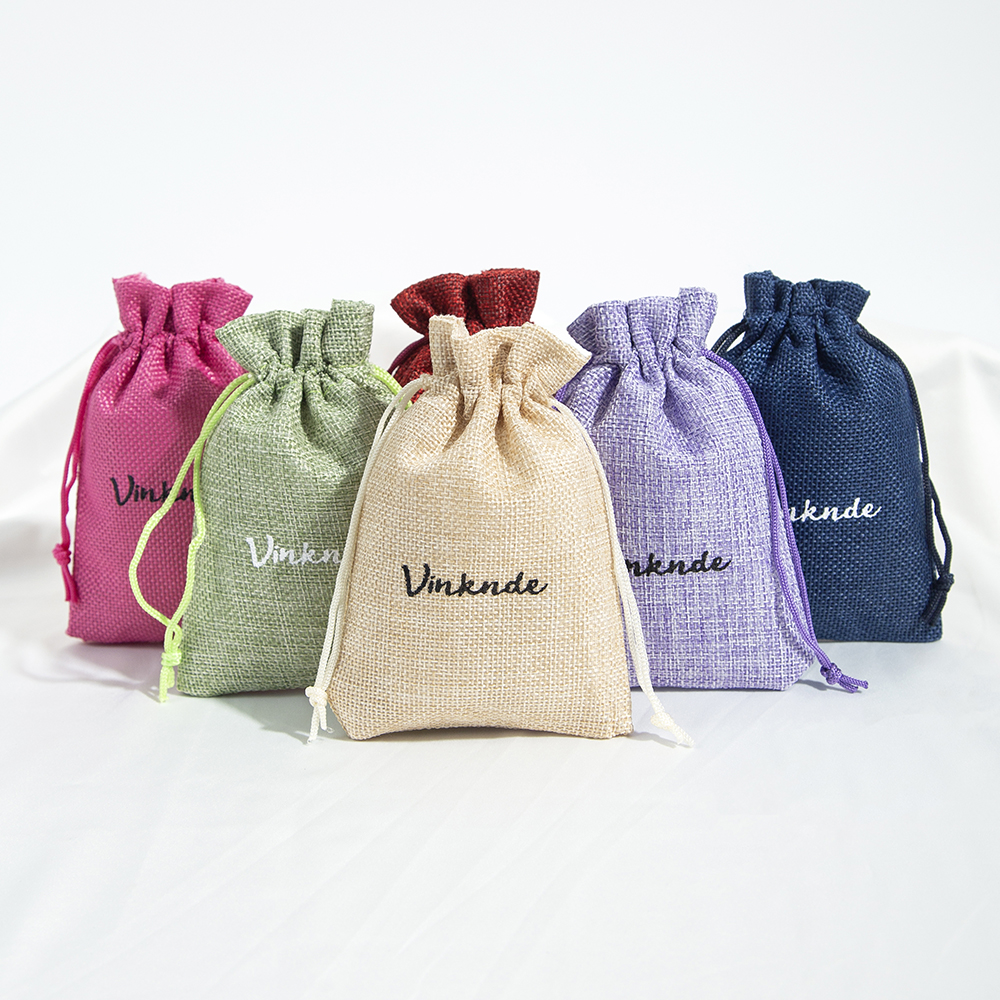50Pcs Custom Logo Linen Jewelr - огляд і ціна Jute Bag Packaging
