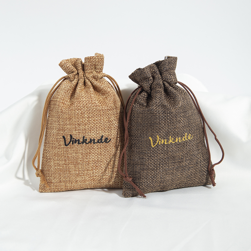 50Pcs Custom Logo Linen Jewelr - огляд і ціна Jute Bag Packaging