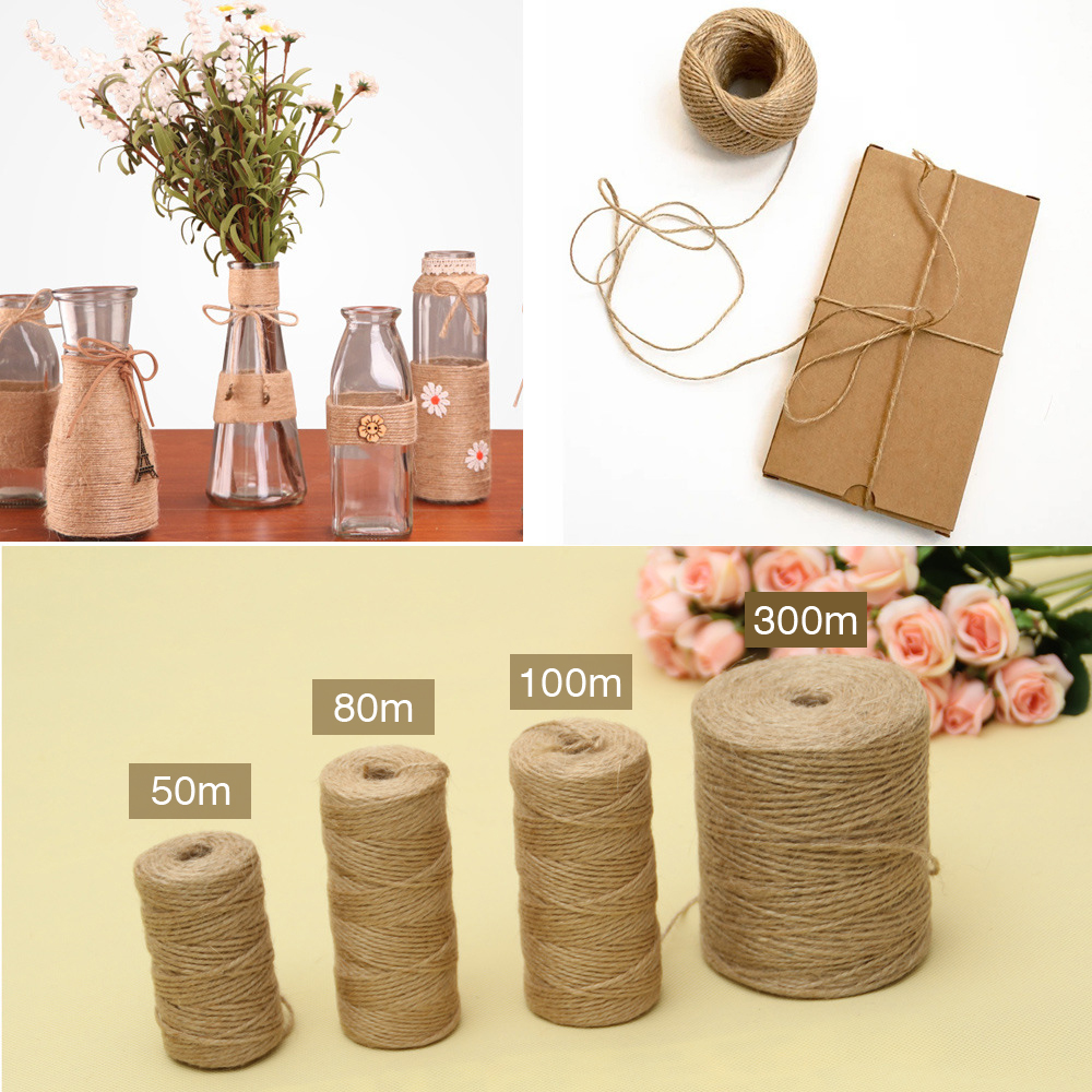 50/80/100Meters Natural Vintag - огляд і ціна Jute Bag Packaging