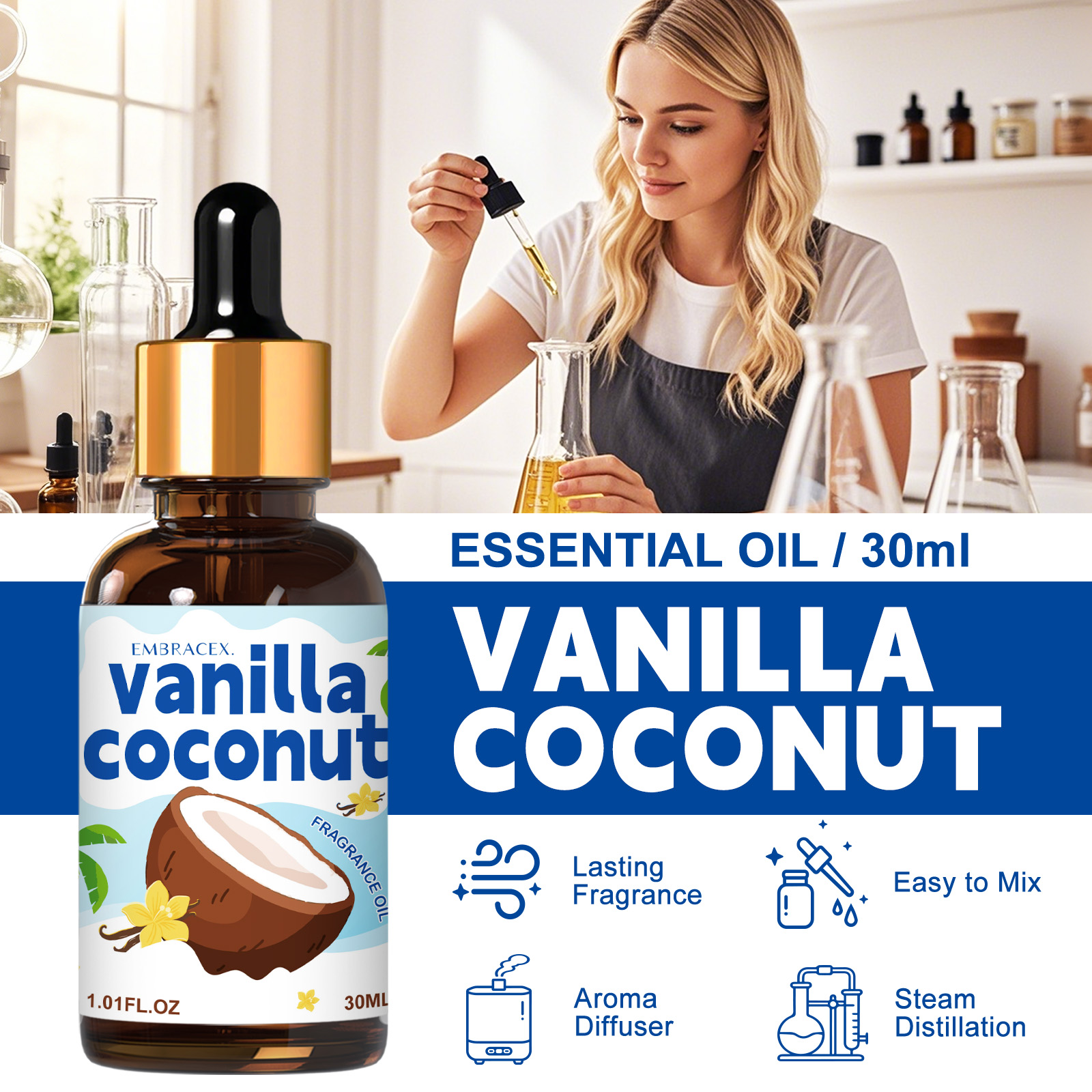 30ml Vanilla Coconut Essential - огляд і ціна Candle Making Fragrances