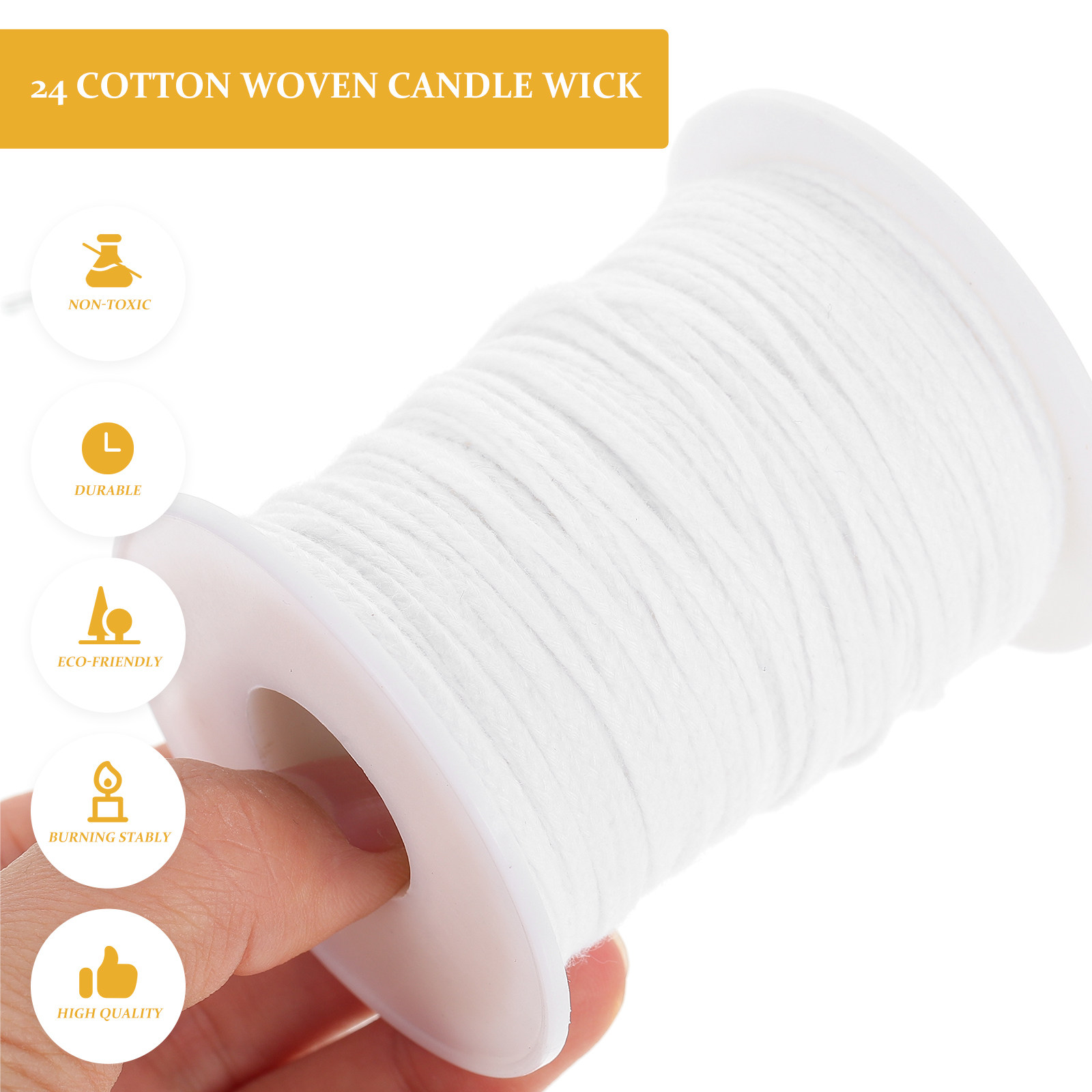 2Pcs Wick Cotton Smokeless Bra - огляд і ціна Candle Making With Beeswax