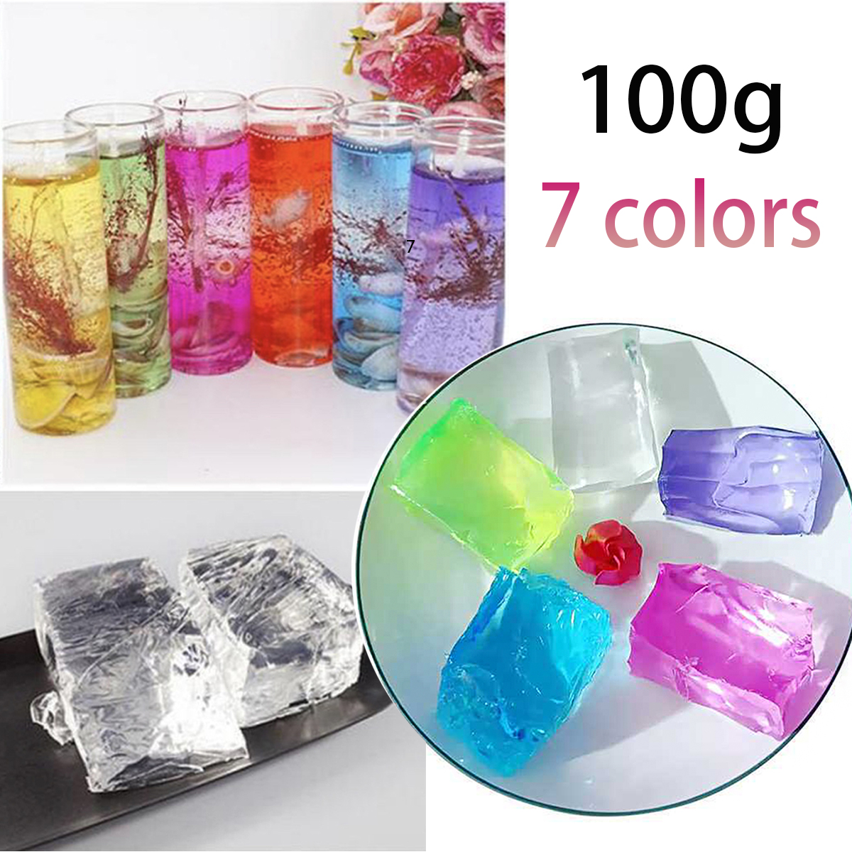 100G 7Colors Jelly Wax DIY Han - огляд і ціна Candle Making Fragrances