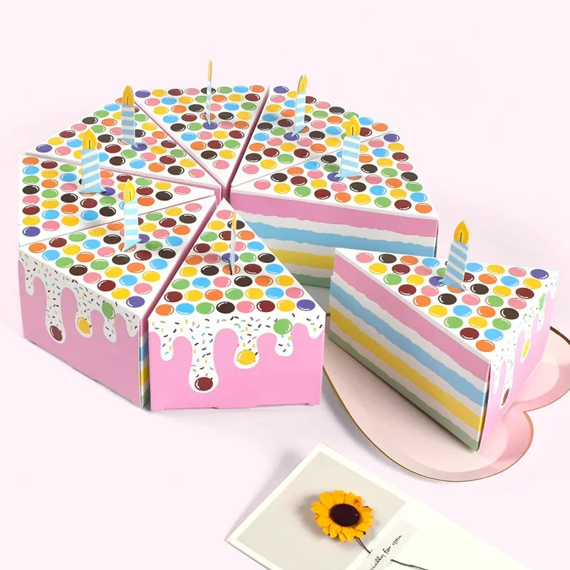 8Pcs Creative Candle Dot Cake  - огляд і ціна Kraft Box Candle
