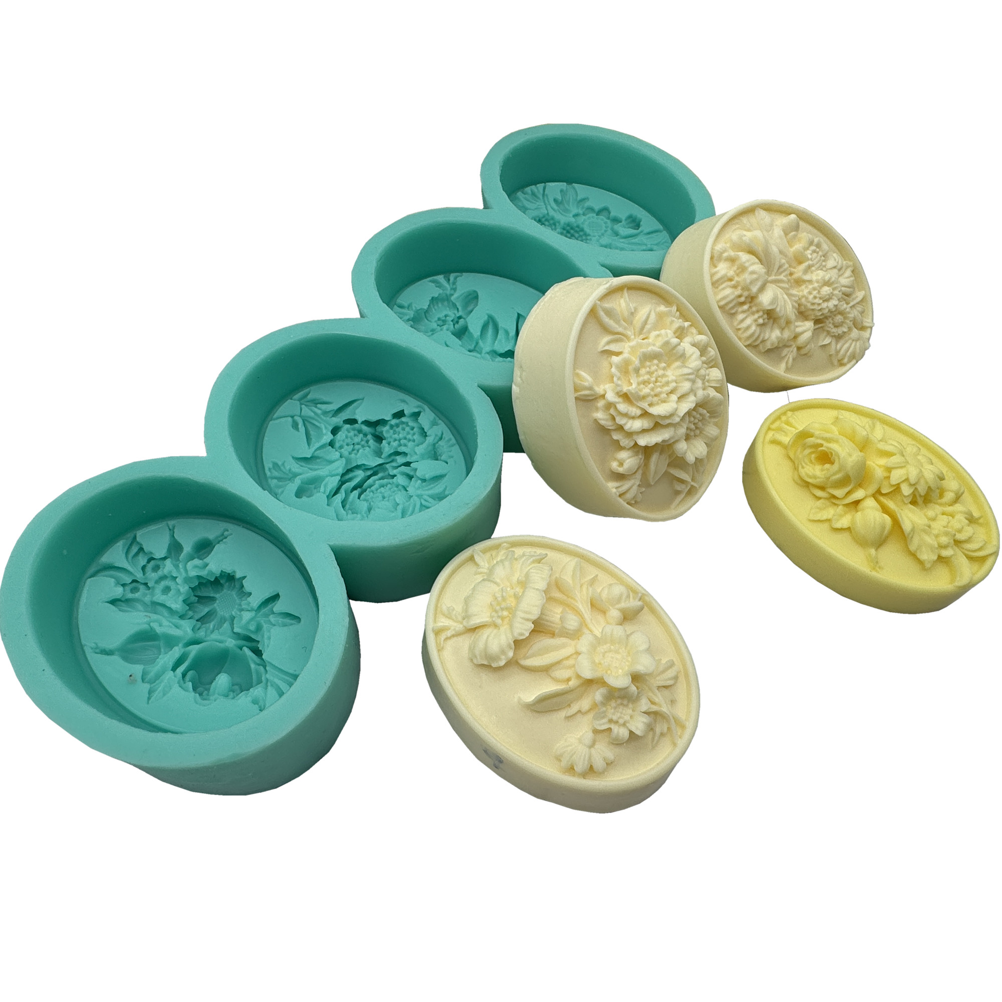 4Cavity Oval Flower 3D Soap Mo - огляд і ціна Candle Making Fragrances