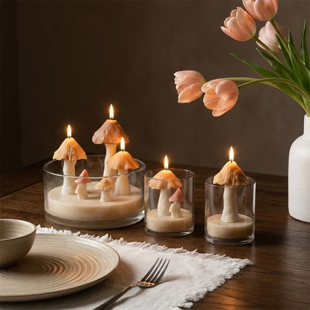 Mushroom Silicone Molds for Ca - огляд і ціна Candle Making Soy Wax