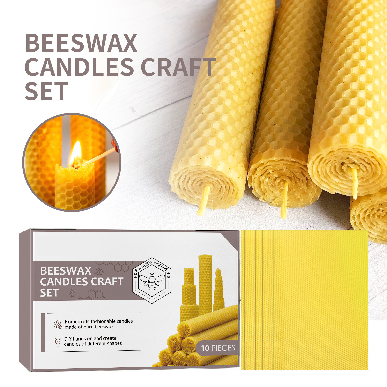 10/20/30pcs Natural Beeswax Sh - огляд і ціна Candle Making With Beeswax