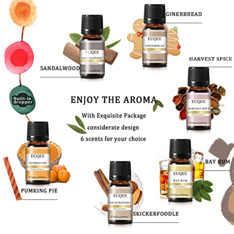 EUQEE 6PCS Spice Autumn Fragra - огляд і ціна Candle Making Fragrances