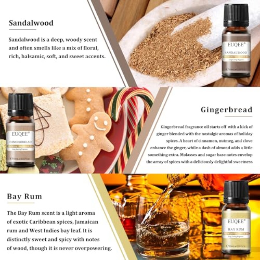 EUQEE 6PCS Spice Autumn Fragra - огляд і ціна Candle Making Fragrances