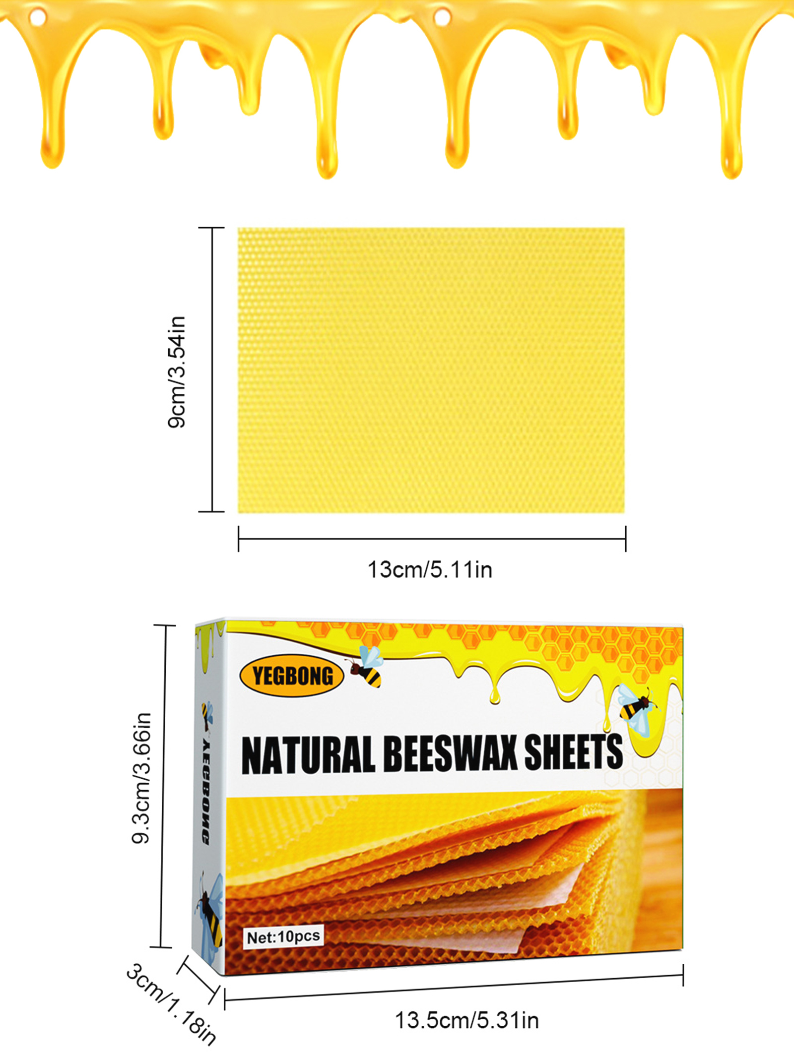 10Pcs Natural Honeycomb Bee Wa - огляд і ціна Candle Making Tips