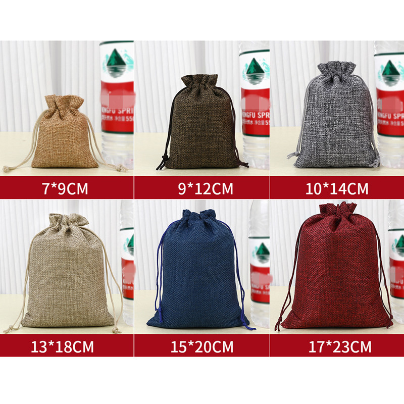1Pcs Natural Burlap Bag Jute G - огляд і ціна Jute Bag Packaging