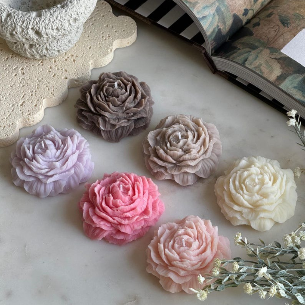 1-2PCS Peony Candles Silicone  - огляд і ціна Candle Making Austin