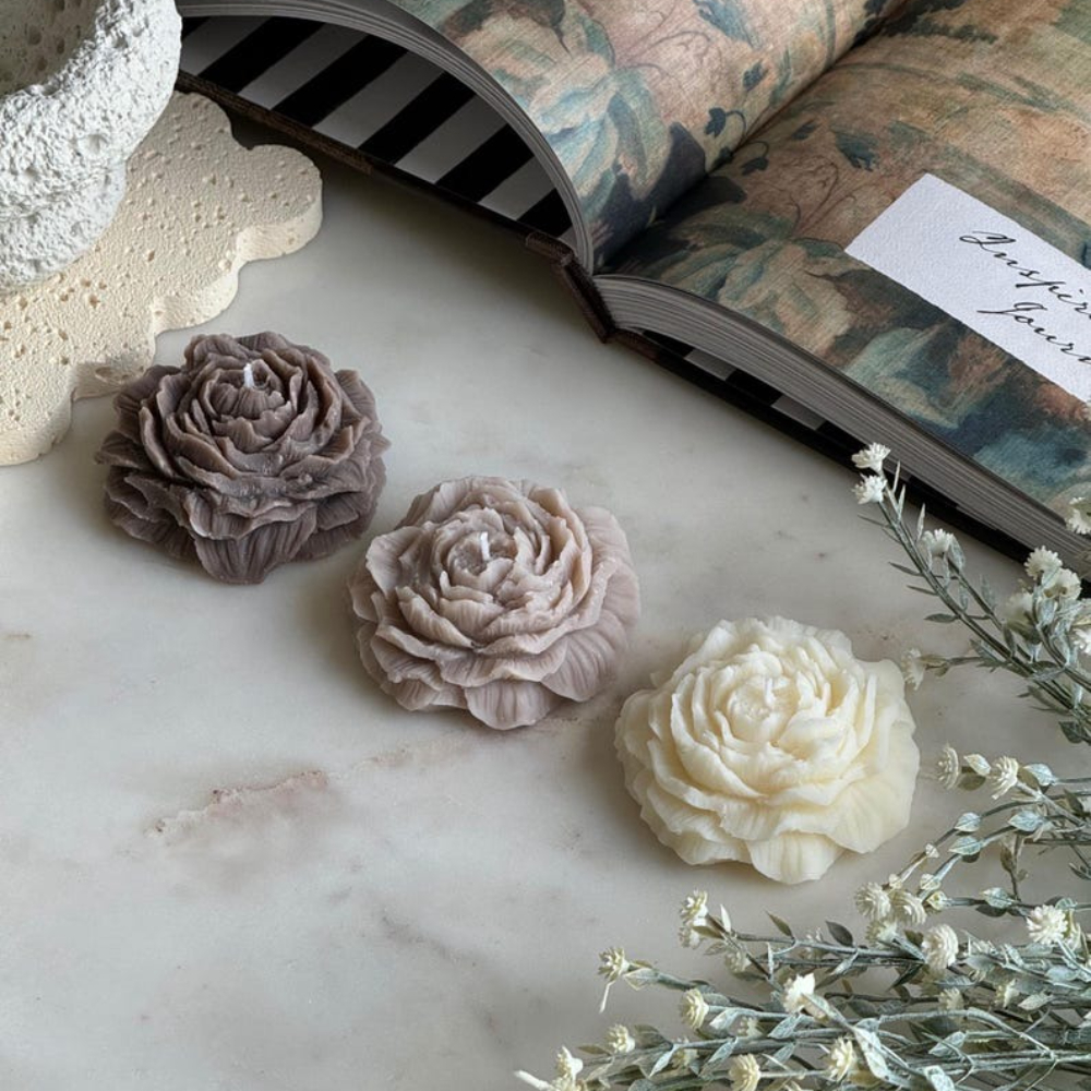 1-2PCS Peony Candles Silicone  - огляд і ціна Candle Making Austin